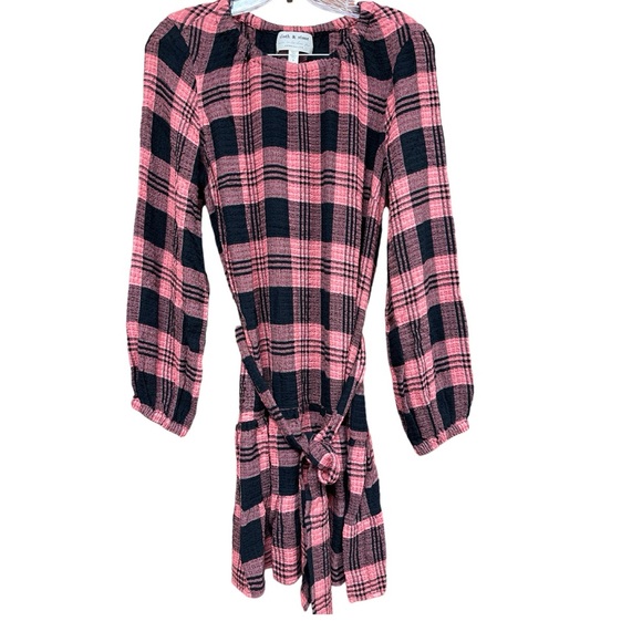 ANTHROPOLOGIE Cloth & Stone Daia Plaid Mini Dress S - Picture 6 of 11